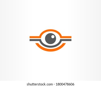 eyeball concept logo design template