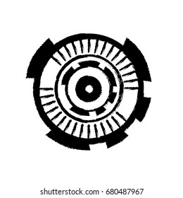 eyeball connection in the digital interface and cyberspace