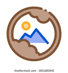 Eyeball Damage Icon Vector. Outline Eyeball Damage Sign. Isolated Contour Symbol Illustration