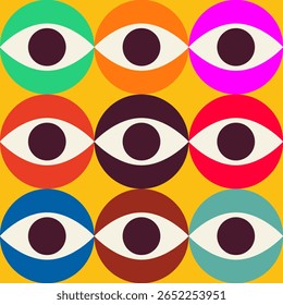 Eyeball. Eye flat vector illustration. Eye symbols. Cartoon eyeballs.