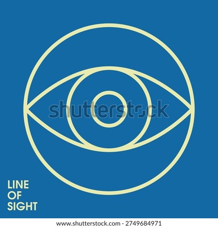 Eyeball. Eye flat vector illustration. Eye symbol. Cartoon eyeball. Contour Eyeball. Line Art.