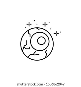 Eyeball, eye icon. Simple line, outline vector of horror icons for ui and ux, website or mobile application