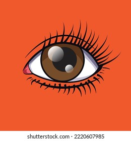 eyeball eyelash vector brown vison