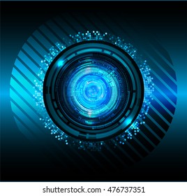 eyeball future technology, blue cyber security concept background