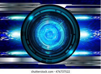 eyeball future technology, blue cyber security concept background