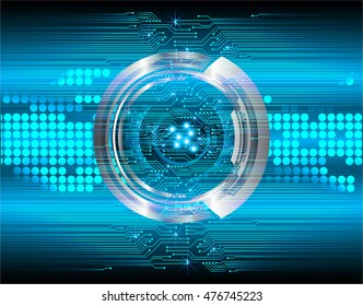 eyeball future technology, blue cyber security concept background