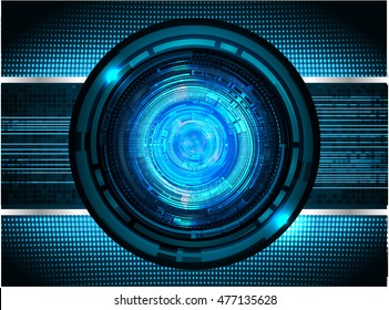 eyeball future technology, blue cyber security concept background