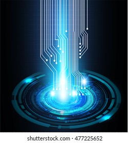 eyeball future technology, blue silver cyber security concept background