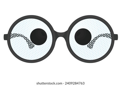 Eyeball glasses icon. vector illustration