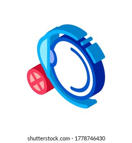 Eyeball Glaucoma Symbol Vektorgrafik. Isometrisches Eyeballglaukom-Zeichen. Illustration des farblich isolierten Symbols