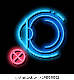Eyeball Glaucoma neon light sign vector. Glowing bright icon Eyeball Glaucoma Sign. transparent symbol illustration