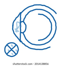 Eyeball Glaucoma sketch icon vector. Hand drawn blue doodle line art Eyeball Glaucoma Sign. isolated symbol illustration