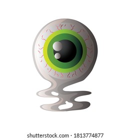 eyeball for halloween on white background vector illustration design
