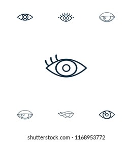 Eyeball icon. collection of 7 eyeball outline icons such as . editable eyeball icons for web and mobile.