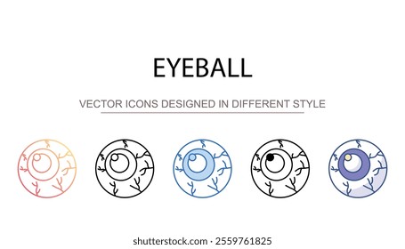 Eyeball icon design with white background stock illustration