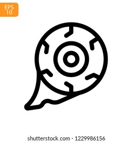 eyeball icon. Element of ghost elements illustration. Thin line illustration for website design and development, app development. Premium icon on white background