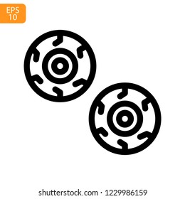 eyeball icon. Element of ghost elements illustration. Thin line illustration for website design and development, app development. Premium icon on white background