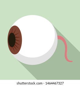 Eyeball icon. Flat illustration of eyeball vector icon for web design