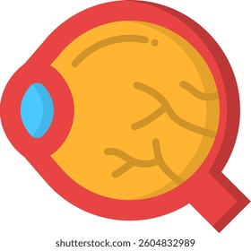 Eyeball Icon Flat Vector Illustration