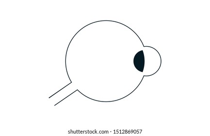 eyeball icon. High quality logo for web site design and mobile apps. Vector illustration on a white background.

