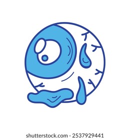 Eyeball icon islote white background vector stock illustration