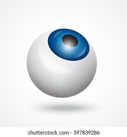 Eyeball icon isolated on white 