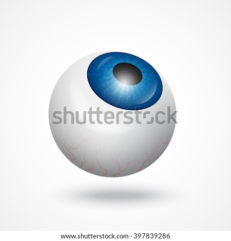 Eyeball icon isolated on white 
