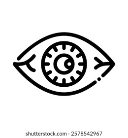 Eyeball Icon in Line Style