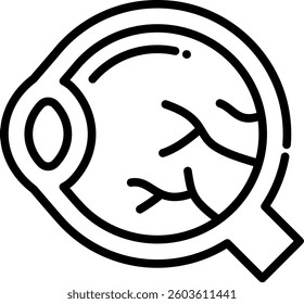 Eyeball Icon Line Vector Illustration