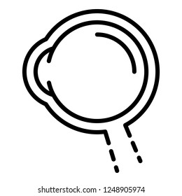 Eyeball icon. Outline eyeball vector icon for web design isolated on white background