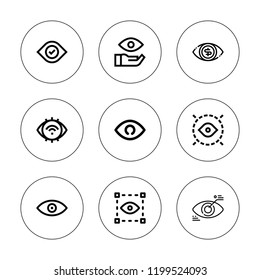 Eyeball Icon Set Collection 9 Outline Stock Vector (Royalty Free ...