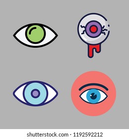 eyeball icon set. vector set about eye icons set.