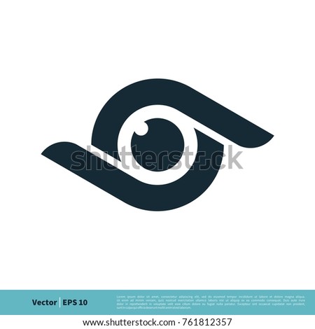 eyeball icon vector logo template stock vector royalty free