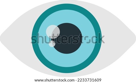 eyeball illustration in minimal style isolated on background