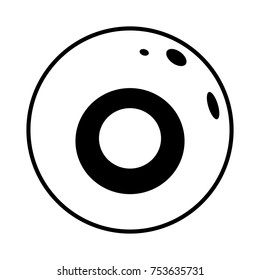eyeball isolated vector icon