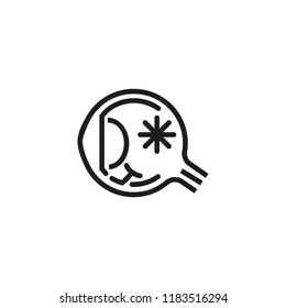 Eyeball line icon. Eyesight, check-up, health. Anatomy concept. Vector illustration can be used for topics like ophthalmology, medicine, clinic