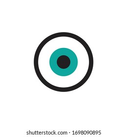 eyeball line icon, vector illustration