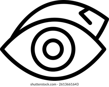 Eyeball Line Vector Icon Design