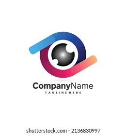 eyeball logo, vision tech logo