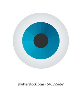 Eyeball on white background. Vector illustration.