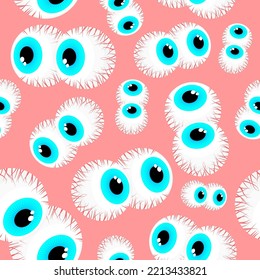 Eyeball Muster nahtlos. Runder Hintergrund. Textur