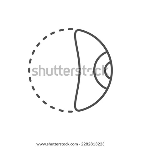 Eyeball prosthesis line outline icon Stok fotoğraf © 
