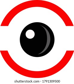 globo ocular con círculo rojo alrededor