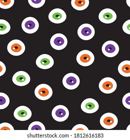 Eyeball Seamless Pattern Halloween Candy Texture Stock Vector (Royalty ...