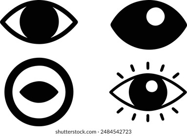 eyeball silhouette. Vector illustration for graphic design, logos, websites, and social media.