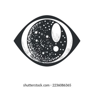 eyeball surreal astrology icon isolated