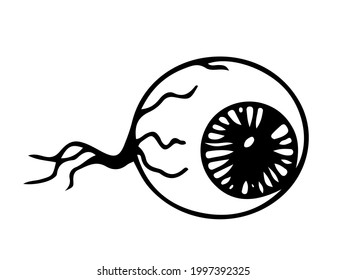 Béisbol. Dulces para las vacaciones. Elemento mágico de Halloween. Ilustración del vector aislada en fondo blanco