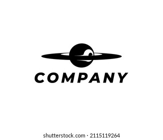 concepto de diseño del logotipo del planeta objetivo de eyeball. Ilustración del vector