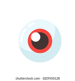 The eyeball that has the evil red eye Looking forward For decoration in the Halloween season.