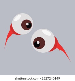 Eyeball vector, Halloween eyeball candy illustration, Happy Halloween vector 